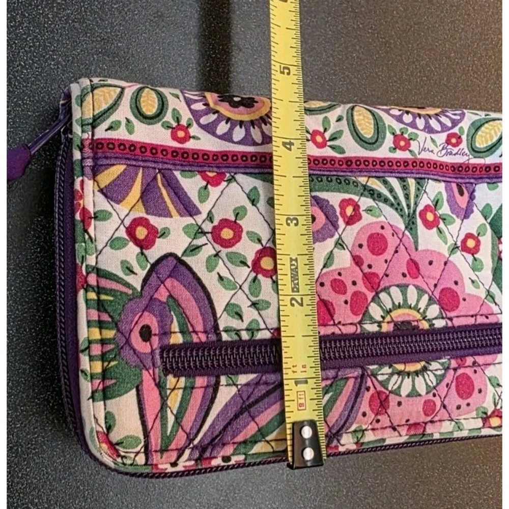 Vera Bradley Wallet‎ Viva La Vera Full Size Twist Lock Purple Lined ID Holder - Picture 7 of 7